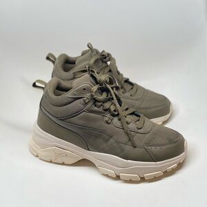 Puma Cassia Via Mid Womens Size 9.5 Green Athletic Shoes Sneakers 391309-04